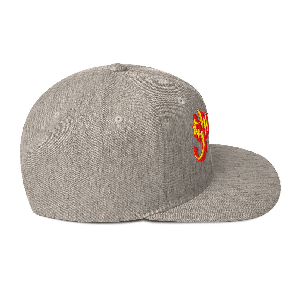 MerchMoment Ghost Logo Embroidered Snapback Hat