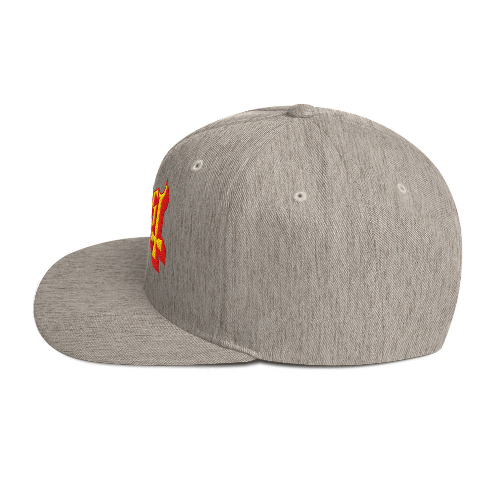 MerchMoment Ghost Logo Embroidered Snapback Hat