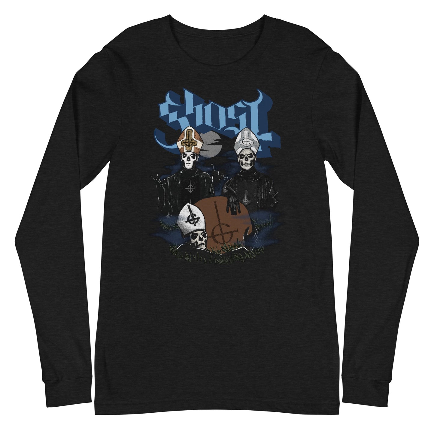 MerchMoment Ghost - Midnight Long Sleeve T-Shirt Black