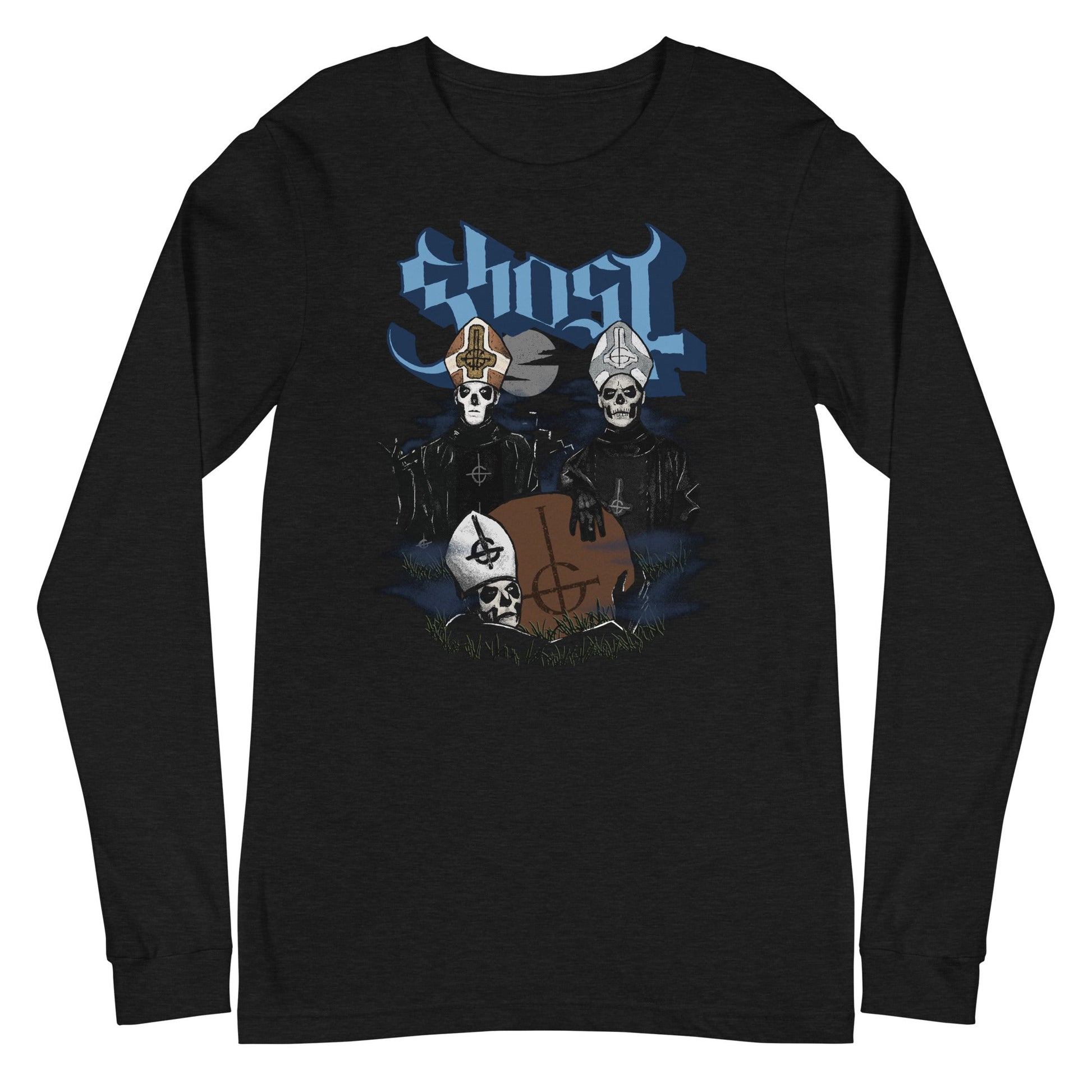 MerchMoment Ghost - Midnight Long Sleeve T-Shirt Black