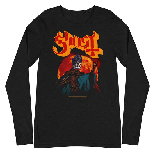 MerchMoment Ghost - Red Moon Long Sleeve T-Shirt Black