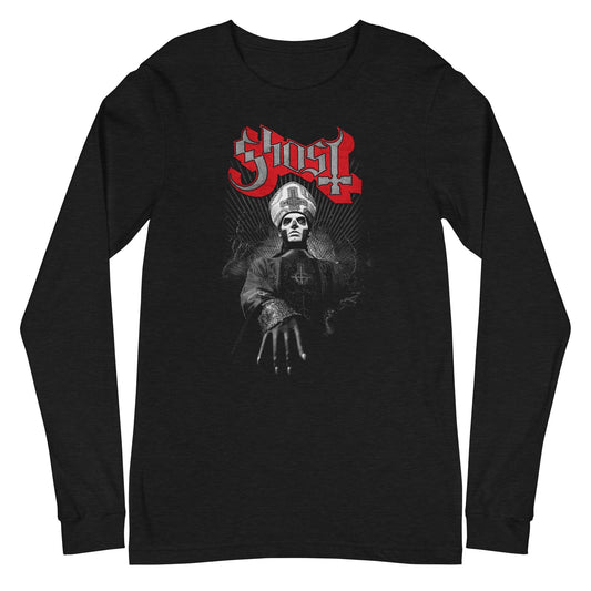 MerchMoment Ghost - Silveresque Long Sleeve T-Shirt Black