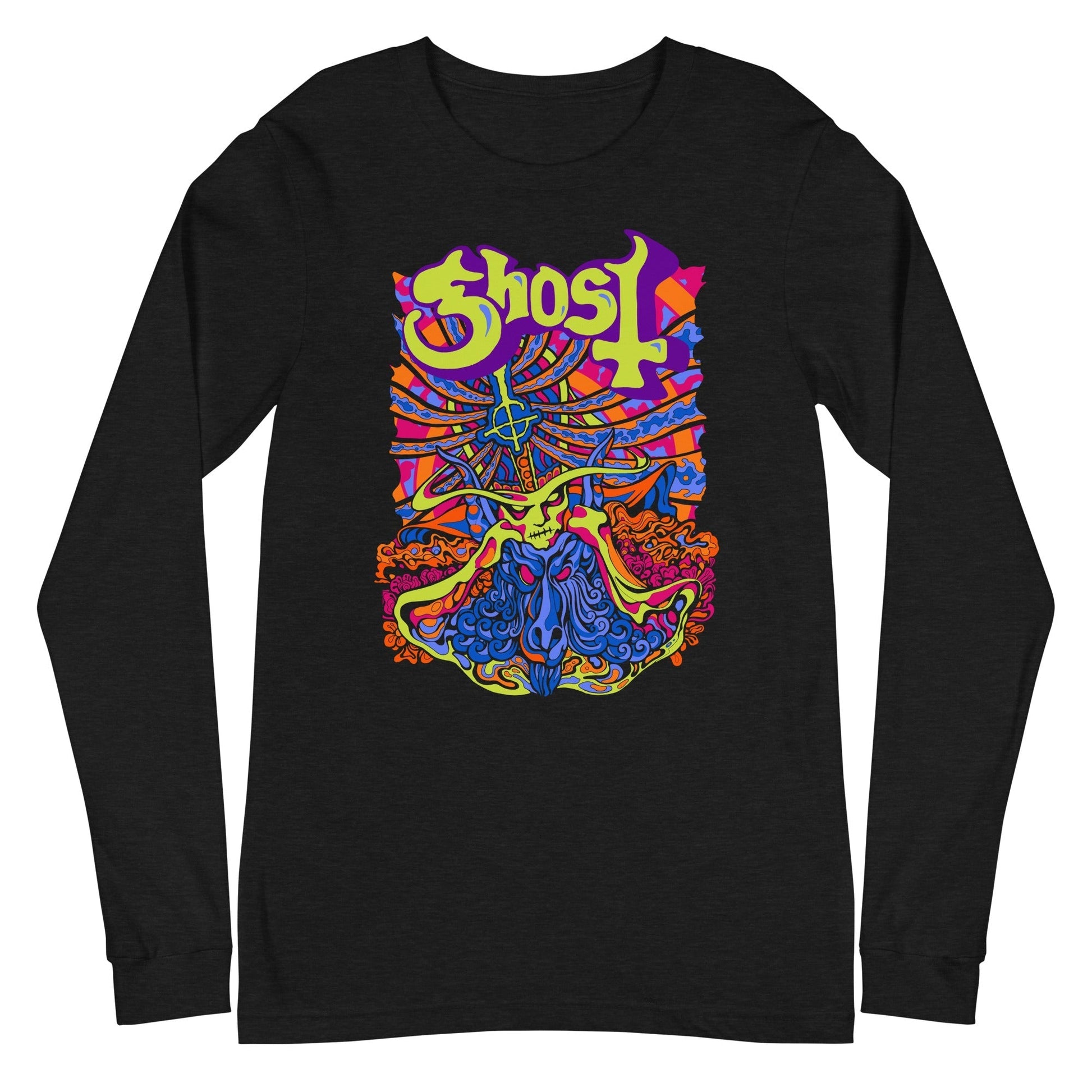 MerchMoment Ghost - Stained Glass Long Sleeve T-Shirt Black