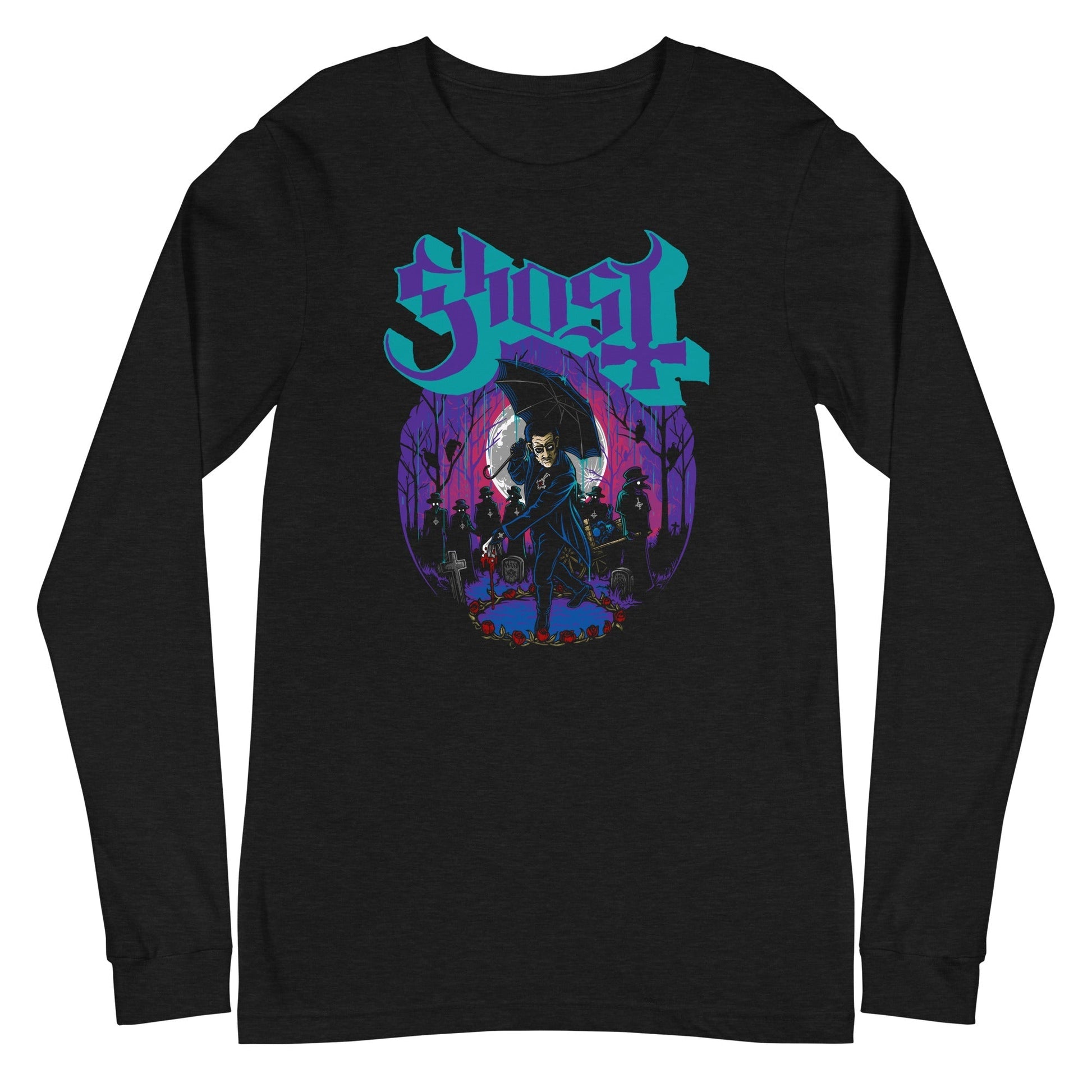 MerchMoment Ghost - Umbrella Long Sleeve T-Shirt Black