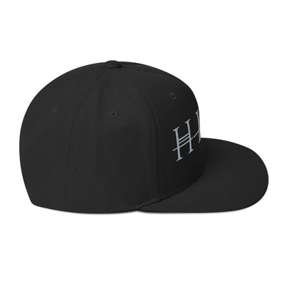MerchMoment HIM Classic Logo Black Embroidered Snap Back Hat