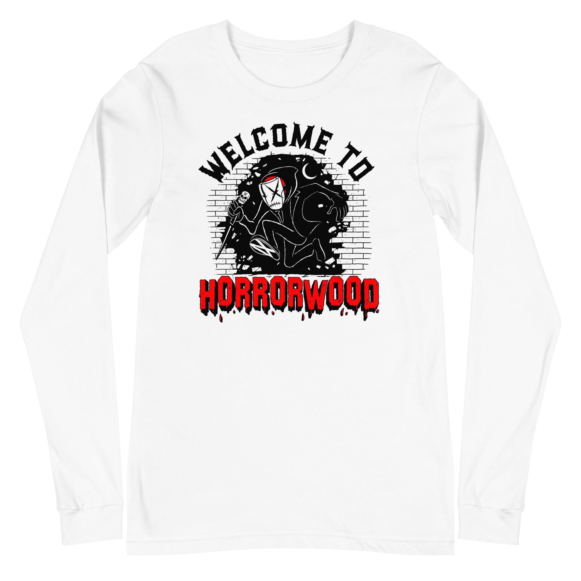 MerchMoment Ice Nine Kills - Welcome to Horrorwood Long Sleeve T-Shirt White