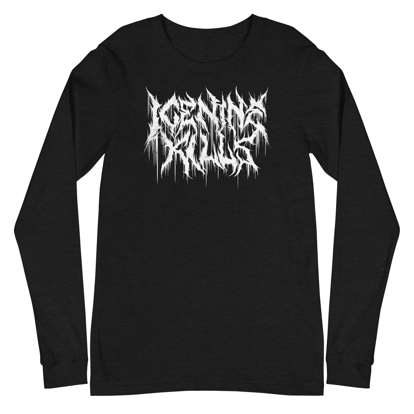 MerchMoment Ice Nine Kills - White Drip Logo Long Sleeve T-Shirt Black