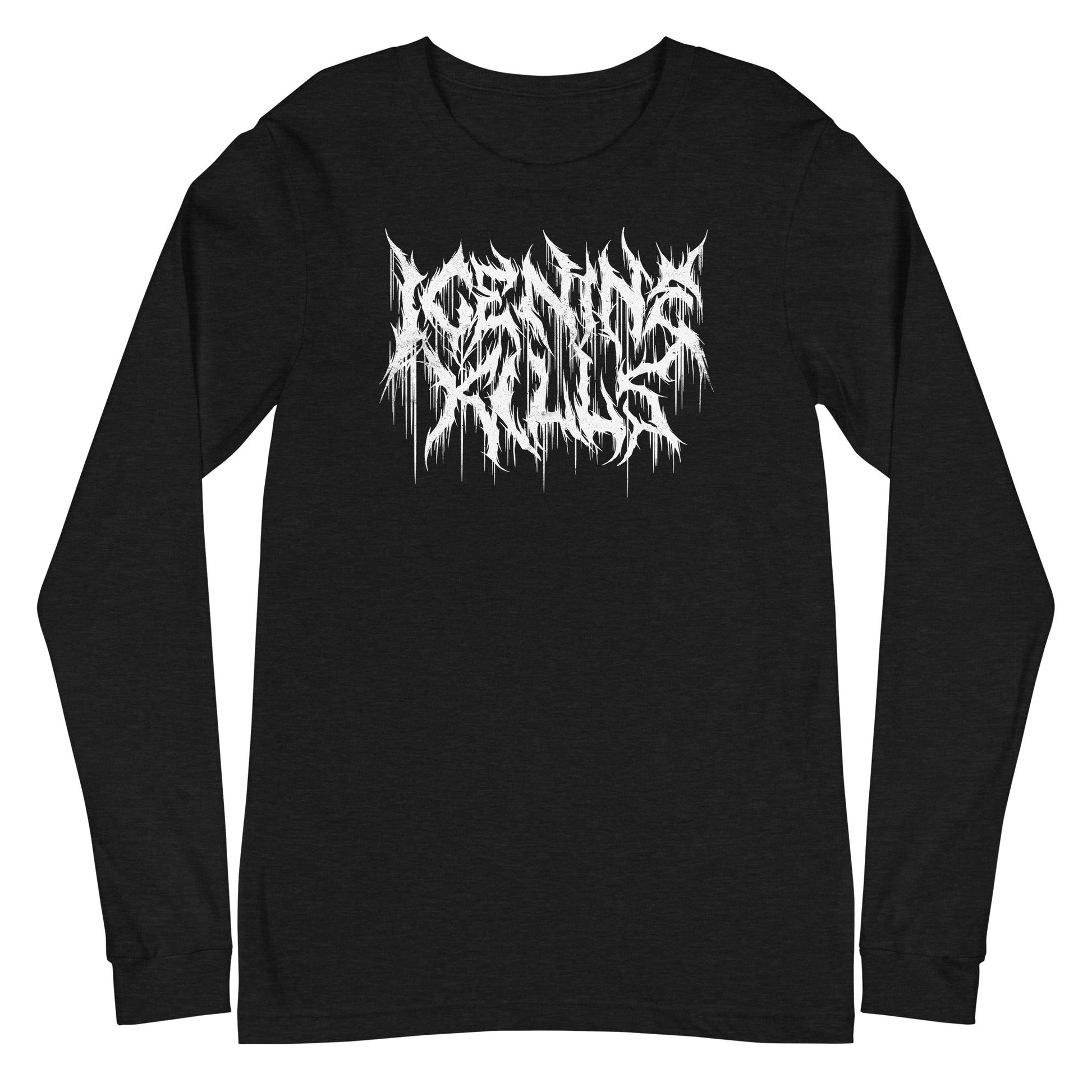 MerchMoment Ice Nine Kills - White Drip Logo Long Sleeve T-Shirt Black