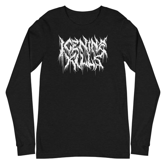 MerchMoment Ice Nine Kills - White Drip Logo Long Sleeve T-Shirt Black
