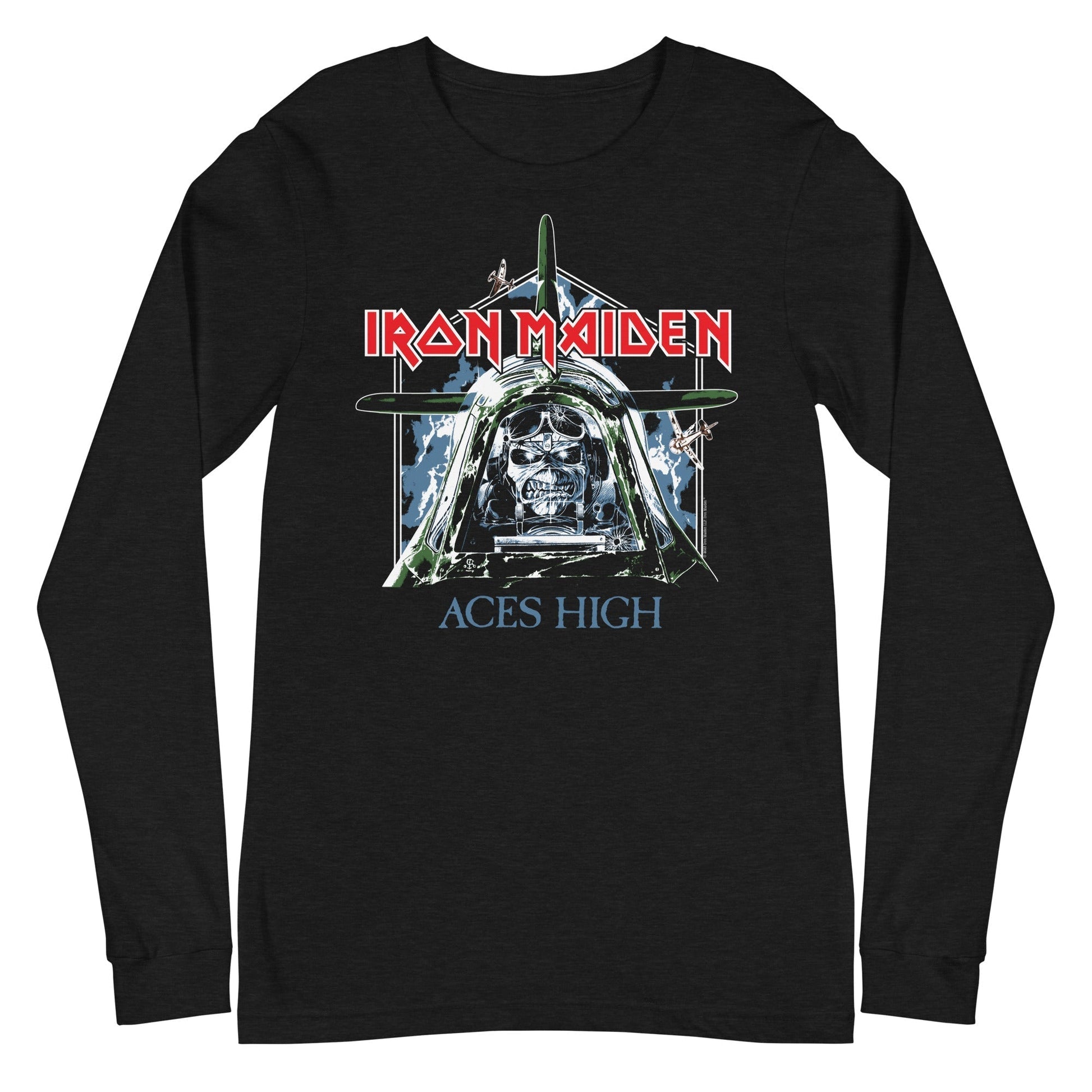 MerchMoment Iron Maiden - Aces High Long Sleeve T-Shirt Black