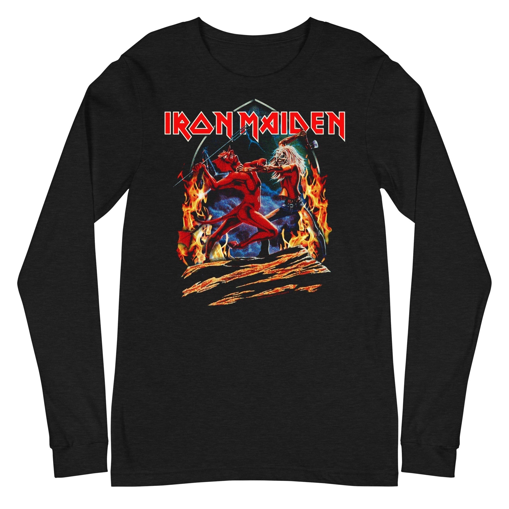 MerchMoment Iron Maiden - Devil Battle Long Sleeve T-Shirt Black