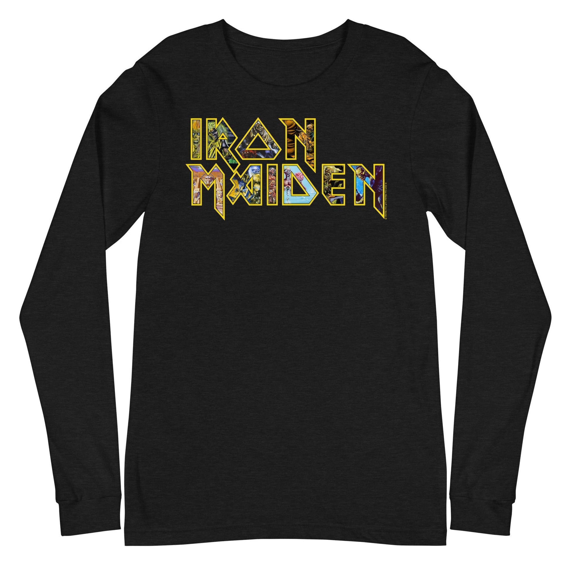 MerchMoment Iron Maiden - Logo Eddie Long Sleeve T-Shirt Black