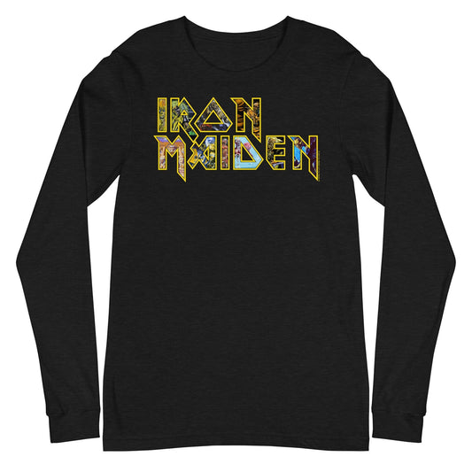 MerchMoment Iron Maiden - Logo Eddie Long Sleeve T-Shirt Black