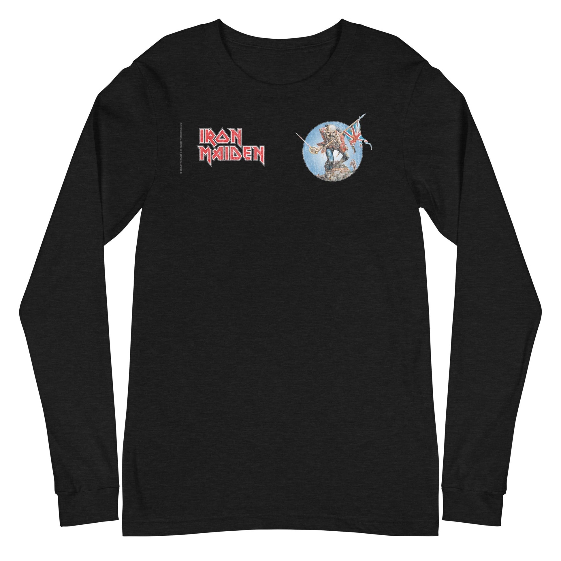 MerchMoment Iron Maiden - Logo Flag Long Sleeve T-Shirt Black