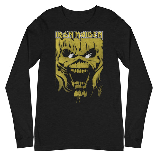 MerchMoment Iron Maiden - Open Mouth Long Sleeve T-Shirt Black