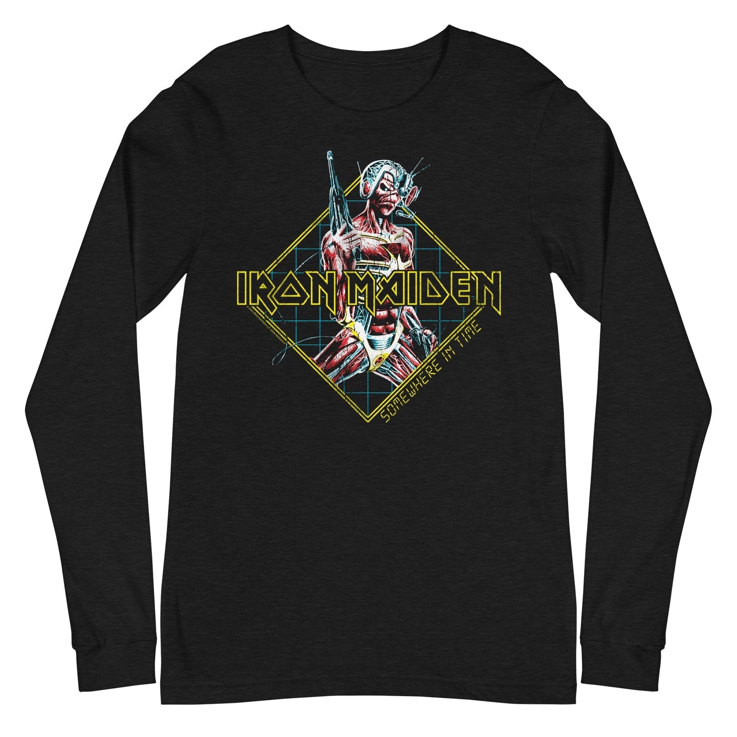 MerchMoment Iron Maiden - Rhombus Long Sleeve T-Shirt Black