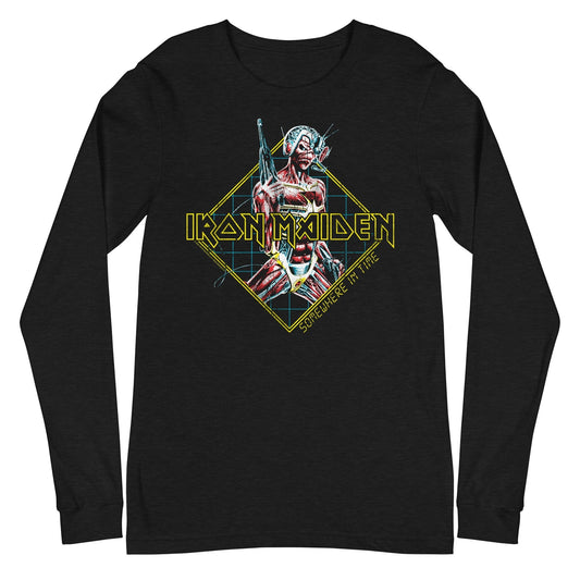 MerchMoment Iron Maiden - Rhombus Long Sleeve T-Shirt Black