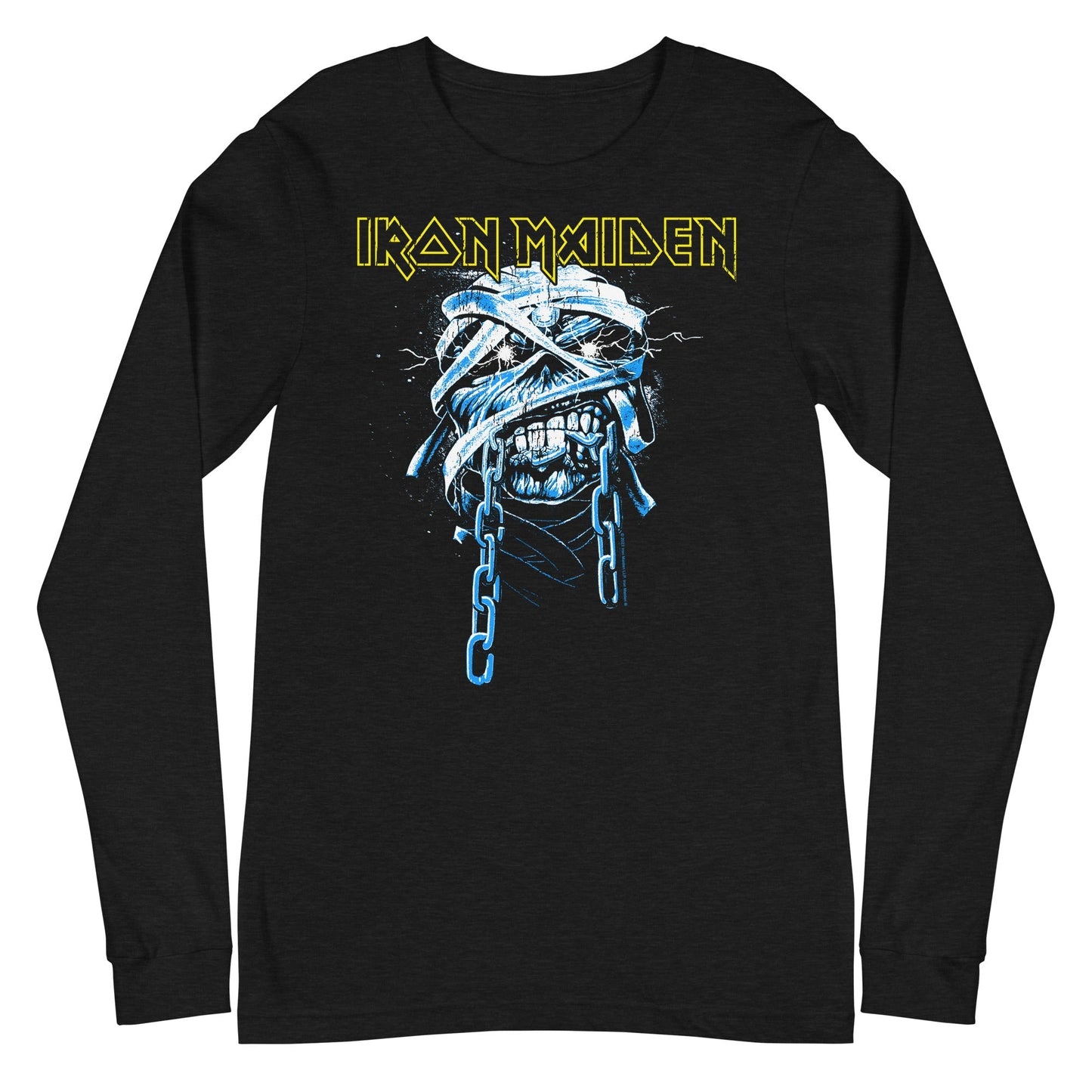 MerchMoment Iron Maiden - Skull Chain Long Sleeve T-Shirt Black
