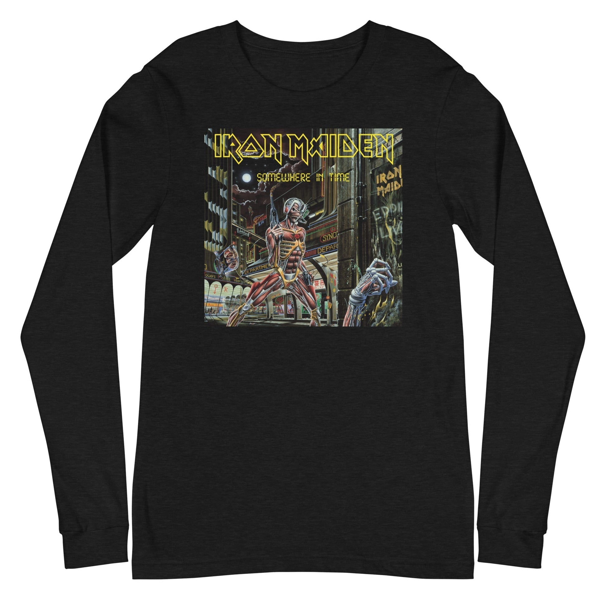 MerchMoment Iron Maiden - Times City Long Sleeve T-Shirt Black