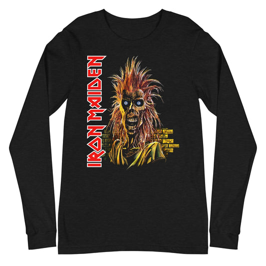 MerchMoment Iron Maiden - Vertical Eddie Long Sleeve T-Shirt Black