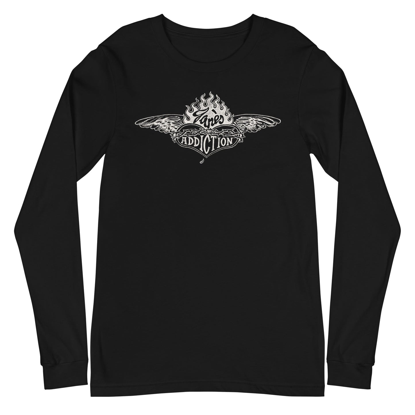 MerchMoment Jane's Addiction - Badge Logo Long Sleeve T-Shirt Black