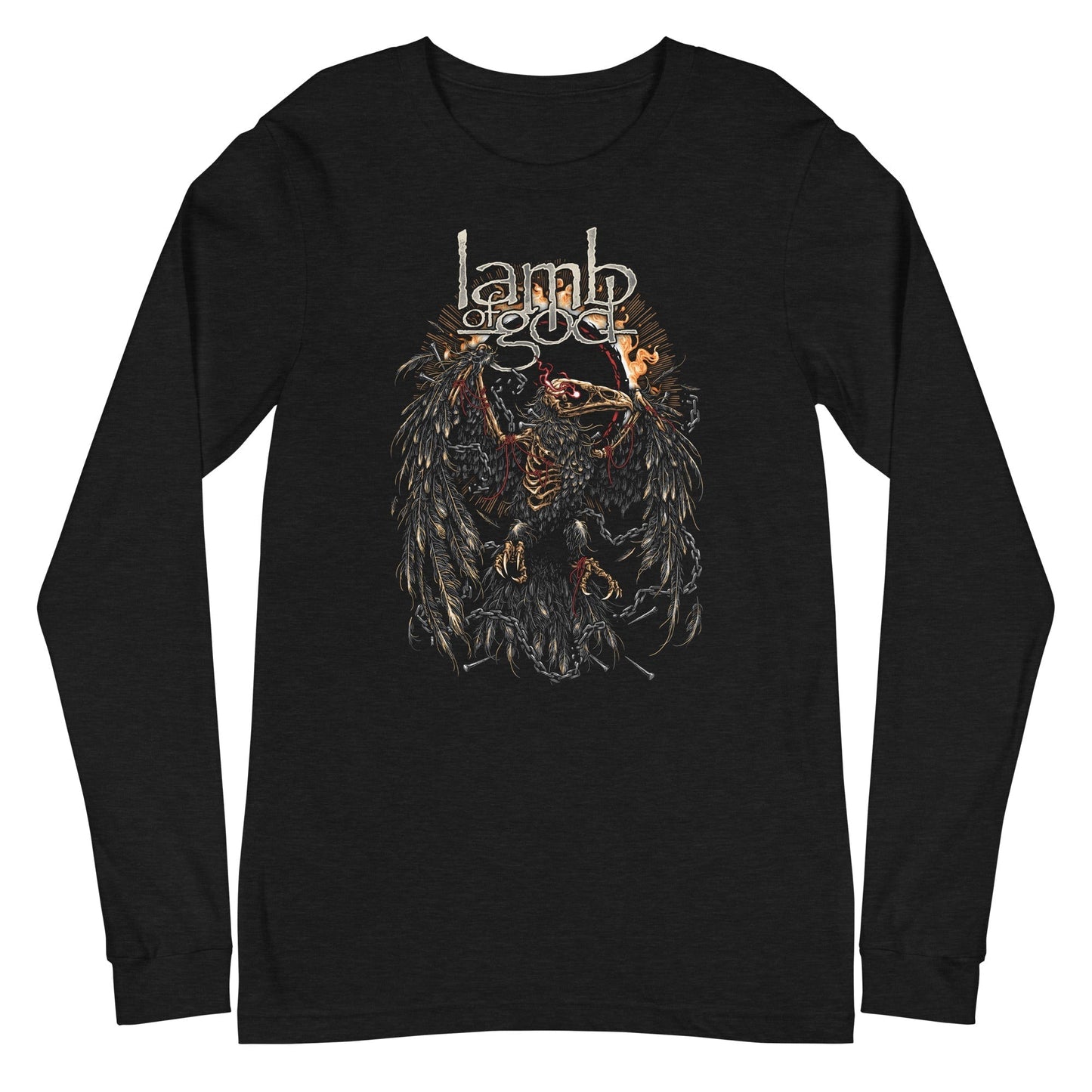 MerchMoment Lamb of God - Delusional Skull Long Sleeve T-Shirt Black