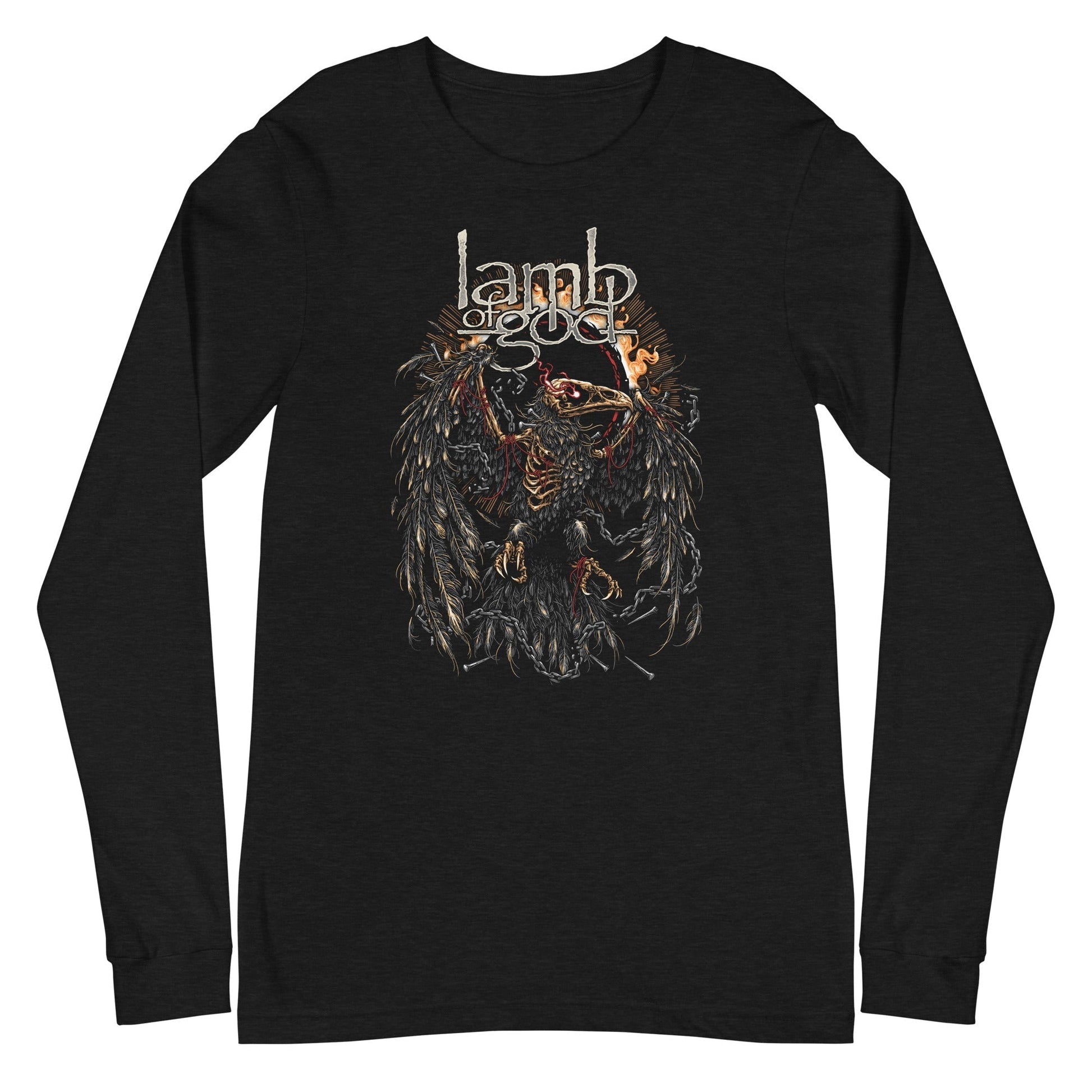 MerchMoment Lamb of God - Delusional Skull Long Sleeve T-Shirt Black