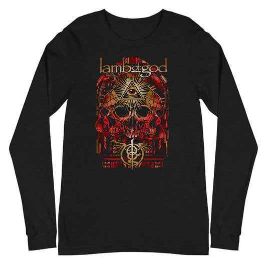 MerchMoment Lamb of God - Providence Skull Long Sleeve T-Shirt Black