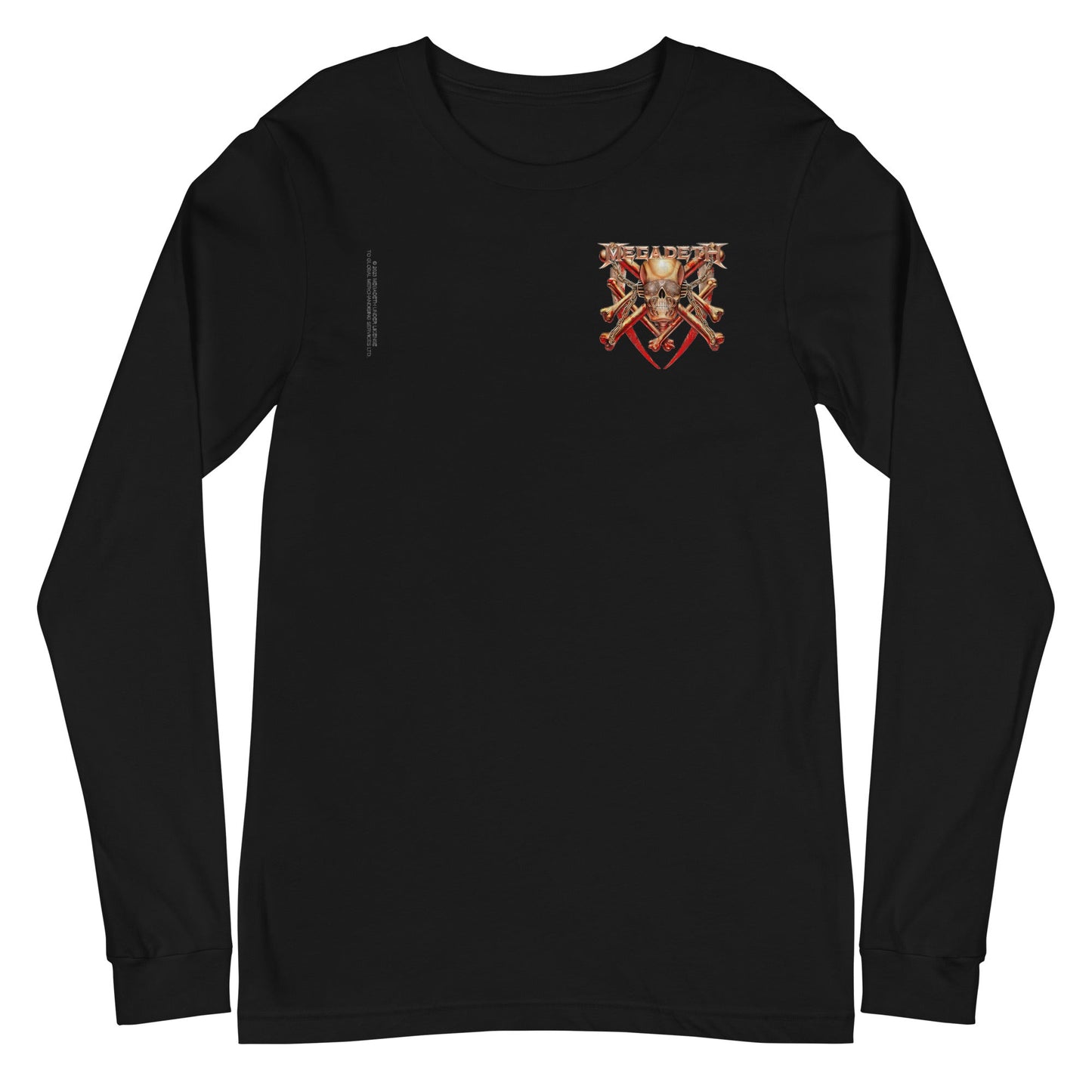 MerchMoment Megadeth - Crossed Bones Long Sleeve T-Shirt Black