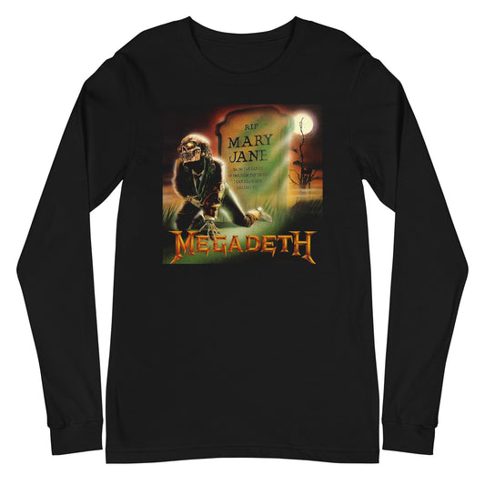MerchMoment Megadeth - R.I.P. Mary Jane Long Sleeve T-Shirt Black