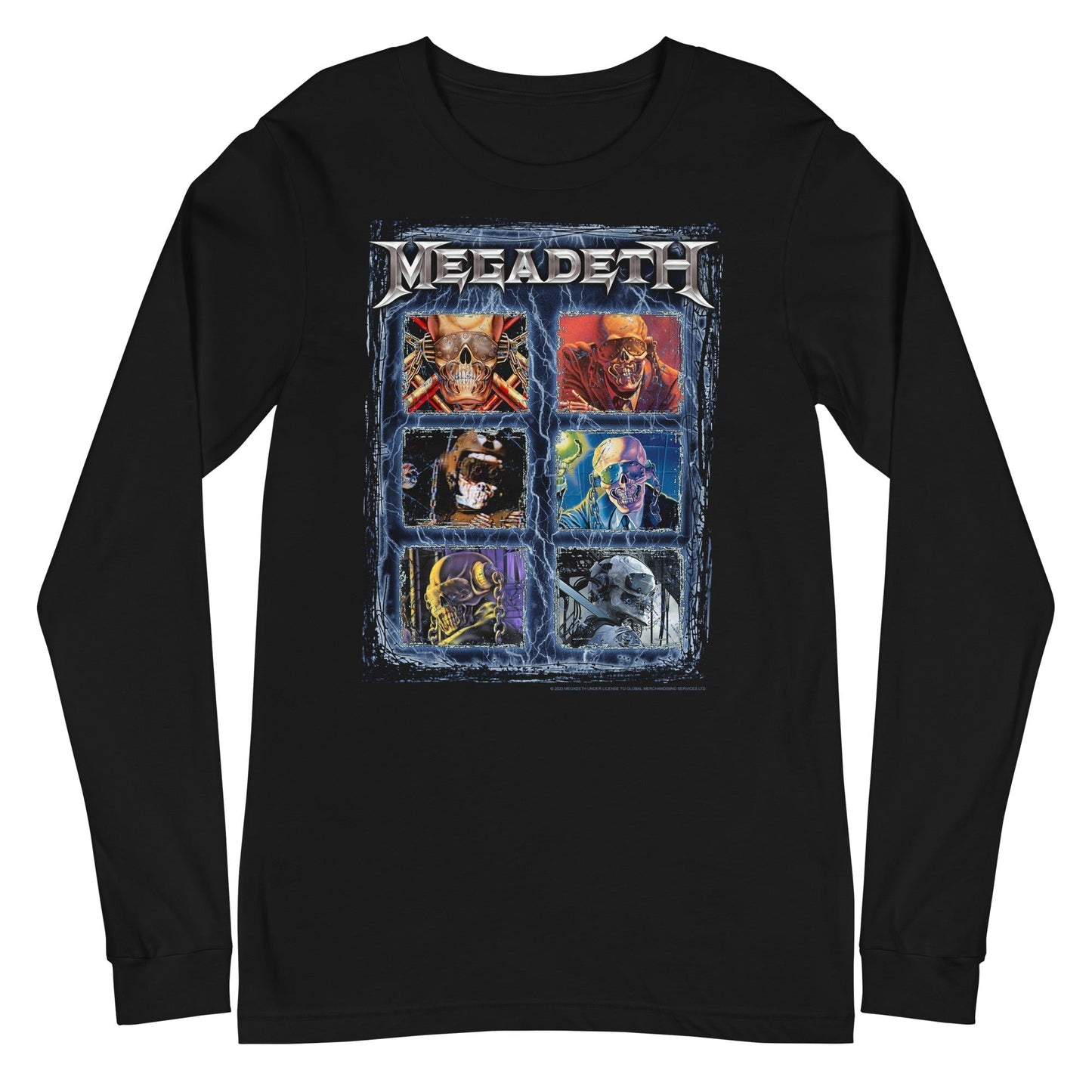 MerchMoment Megadeth - Six Vics Long Sleeve T-Shirt Black