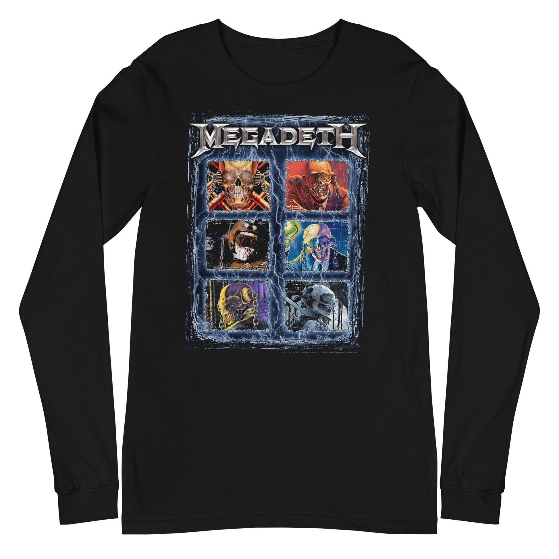 MerchMoment Megadeth - Six Vics Long Sleeve T-Shirt Black
