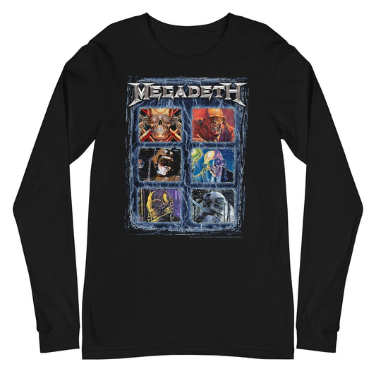 MerchMoment Megadeth - Six Vics Long Sleeve T-Shirt Black