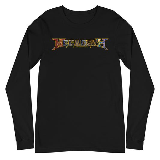 MerchMoment Megadeth - Vic Lettered Logo Long Sleeve T-Shirt Black