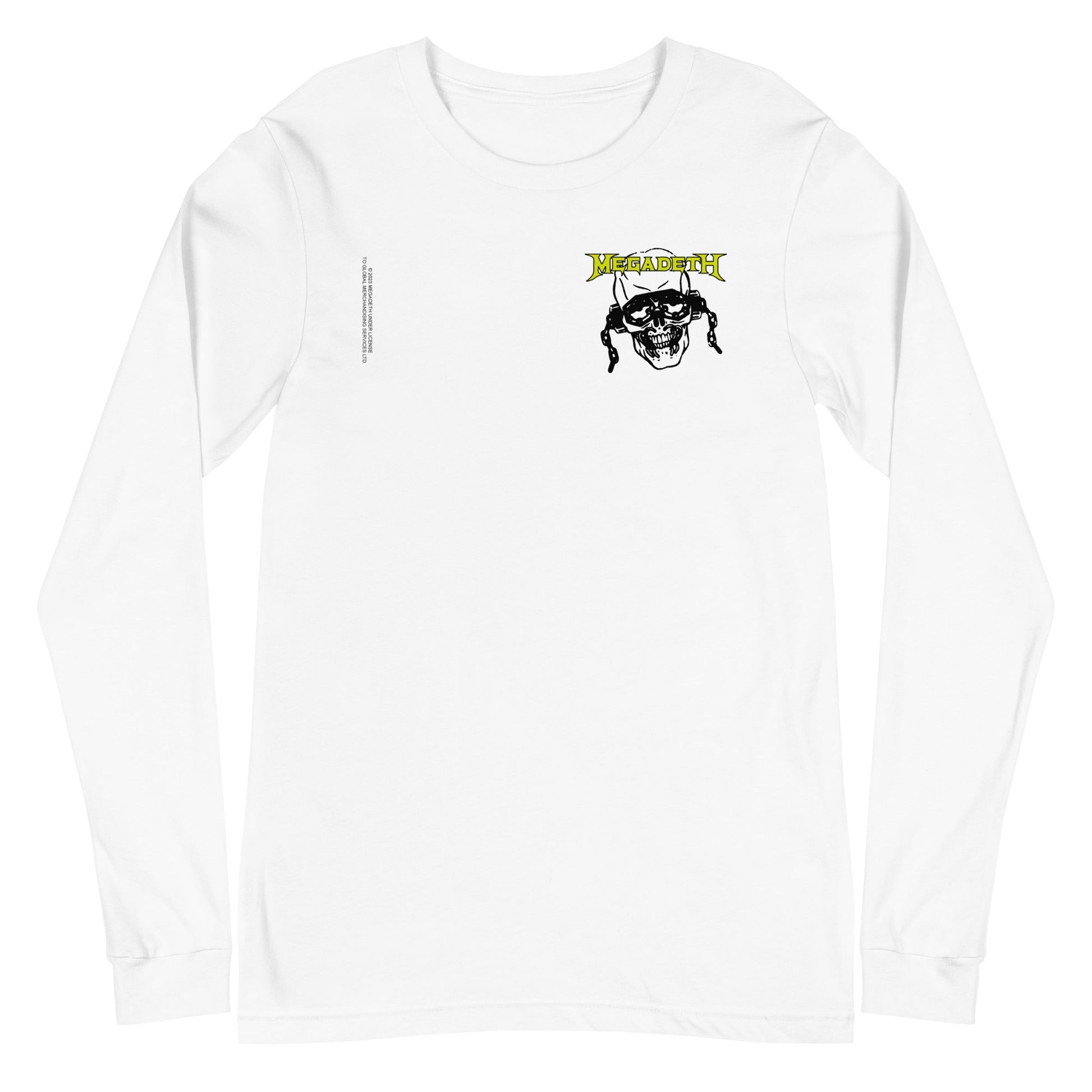 MerchMoment Megadeth - Vic Stamp Long Sleeve T-Shirt White