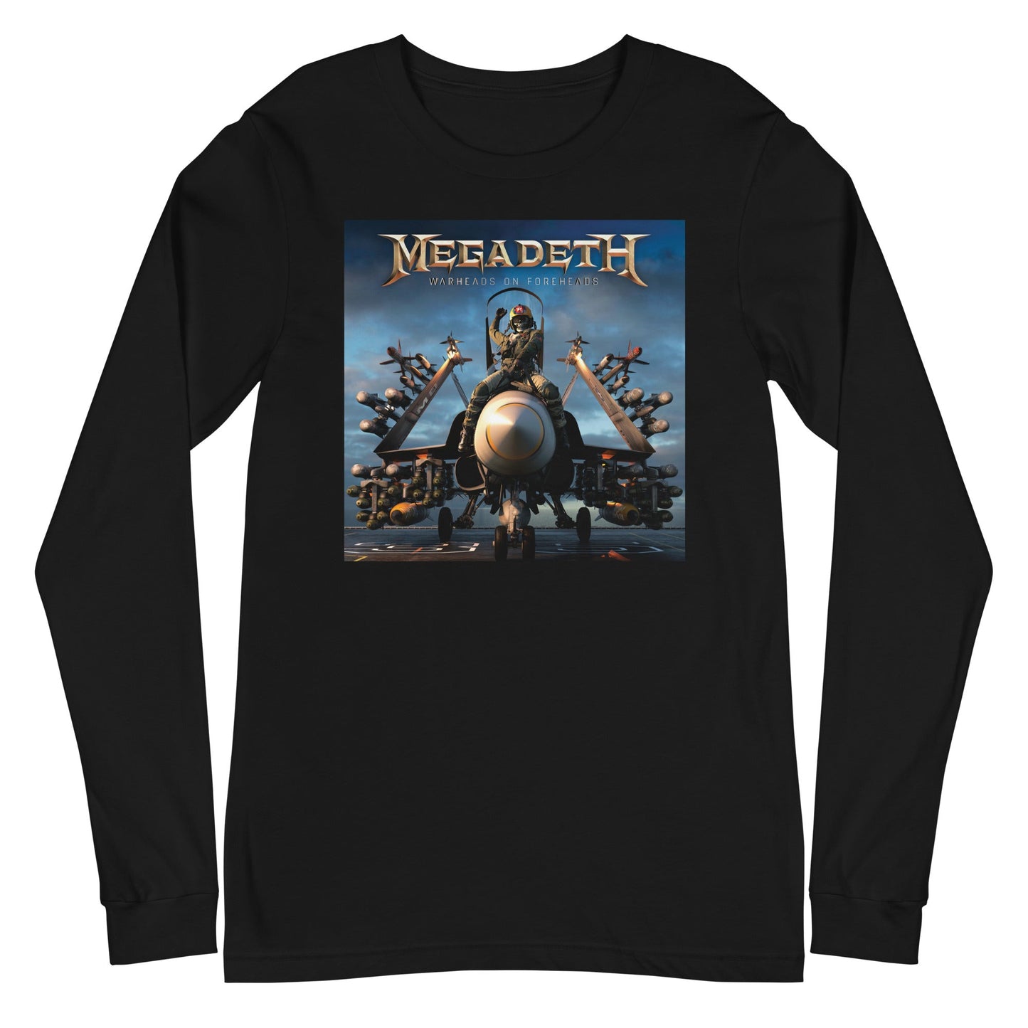 MerchMoment Megadeth - Warheads on Foreheads Long Sleeve T-Shirt Black