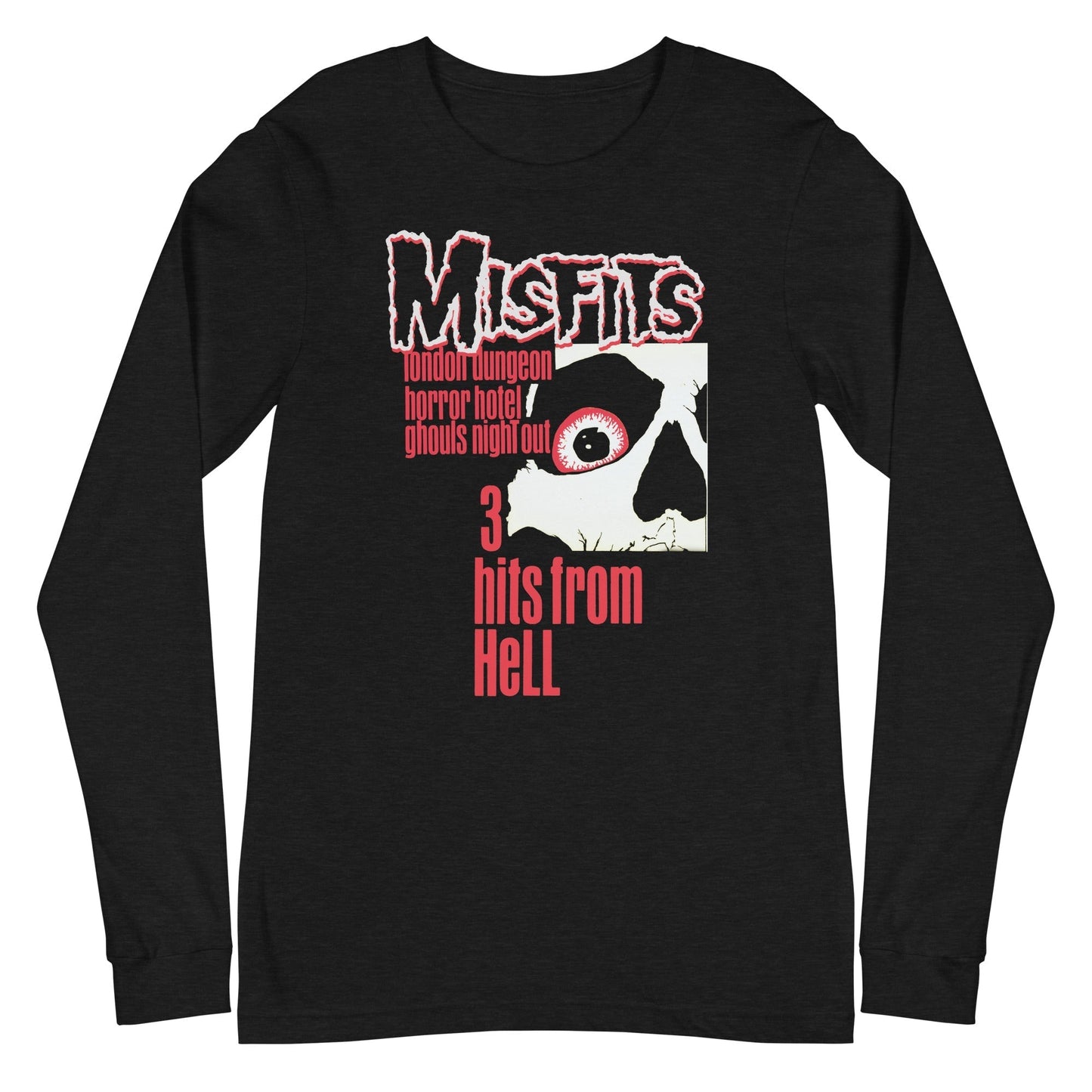 MerchMoment Misfits - 3 Hits From Hell Long Sleeve T-Shirt Black