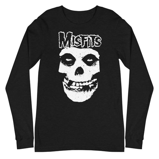 MerchMoment Misfits - Classic Skull Logo Long Sleeve T-Shirt Black
