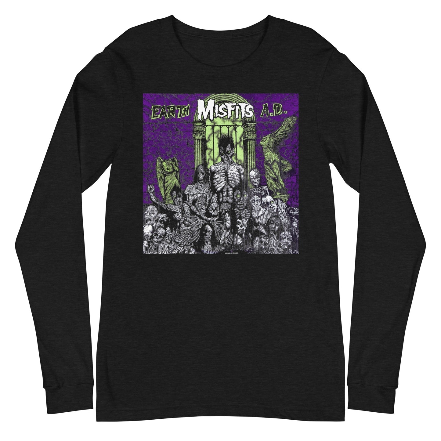 MerchMoment Misfits - Earth Long Sleeve T-Shirt Black