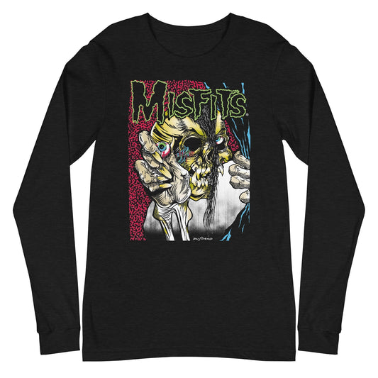 MerchMoment Misfits - Open Skull Long Sleeve T-Shirt Black