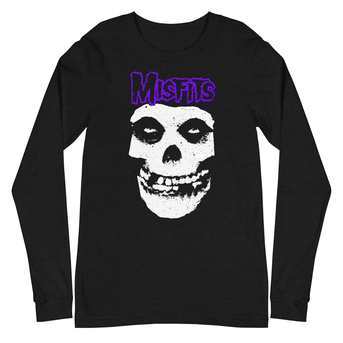 MerchMoment Misfits - Purple Skull Long Sleeve T-Shirt Black