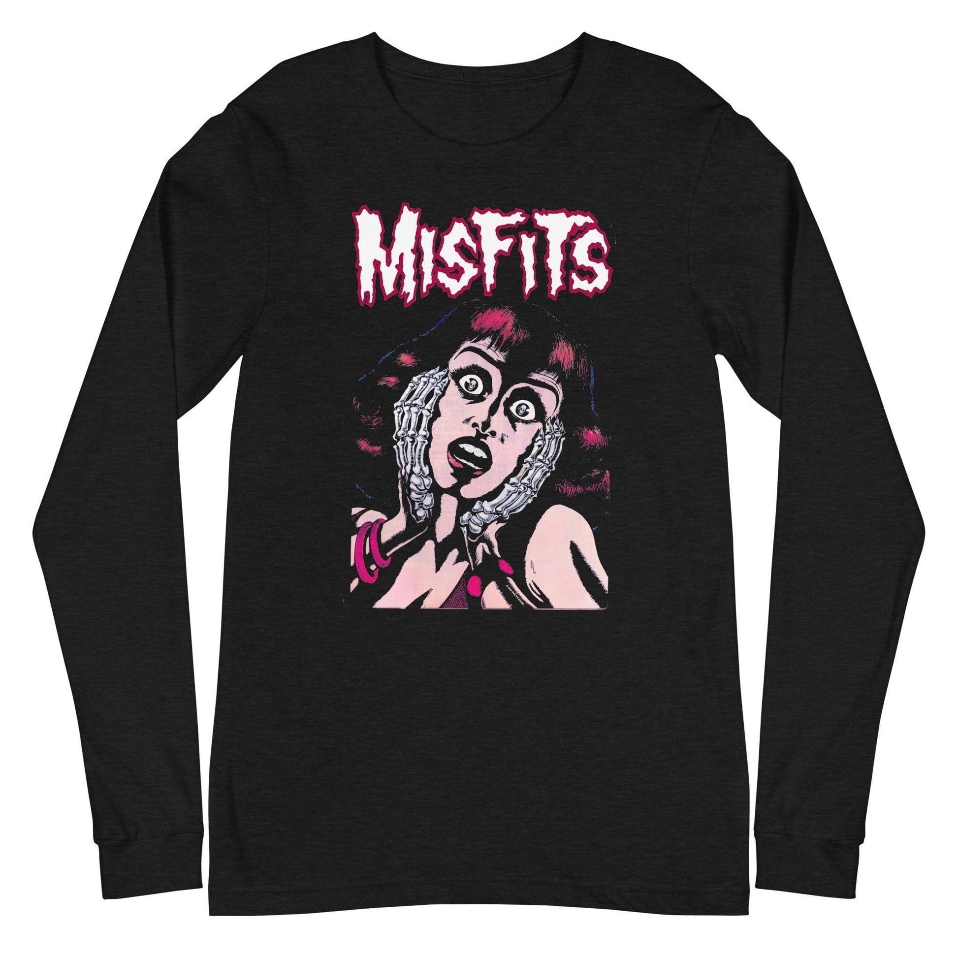 MerchMoment Misfits - Screaming Long Sleeve T-Shirt Black