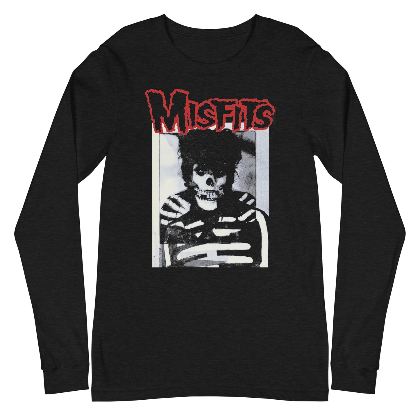 MerchMoment Misfits - Skull Hair Long Sleeve T-Shirt Black