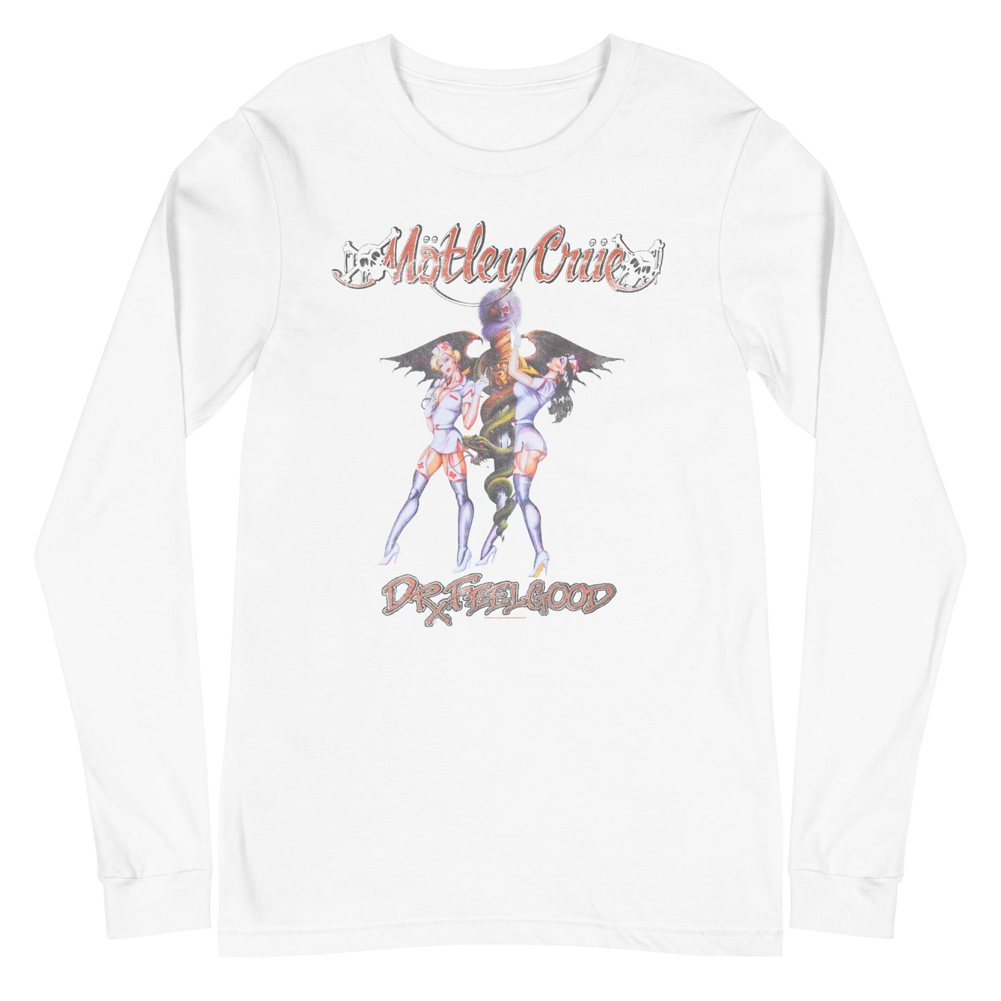 MerchMoment Motley Crue - Dr. Feelgood Long Sleeve T-Shirt White