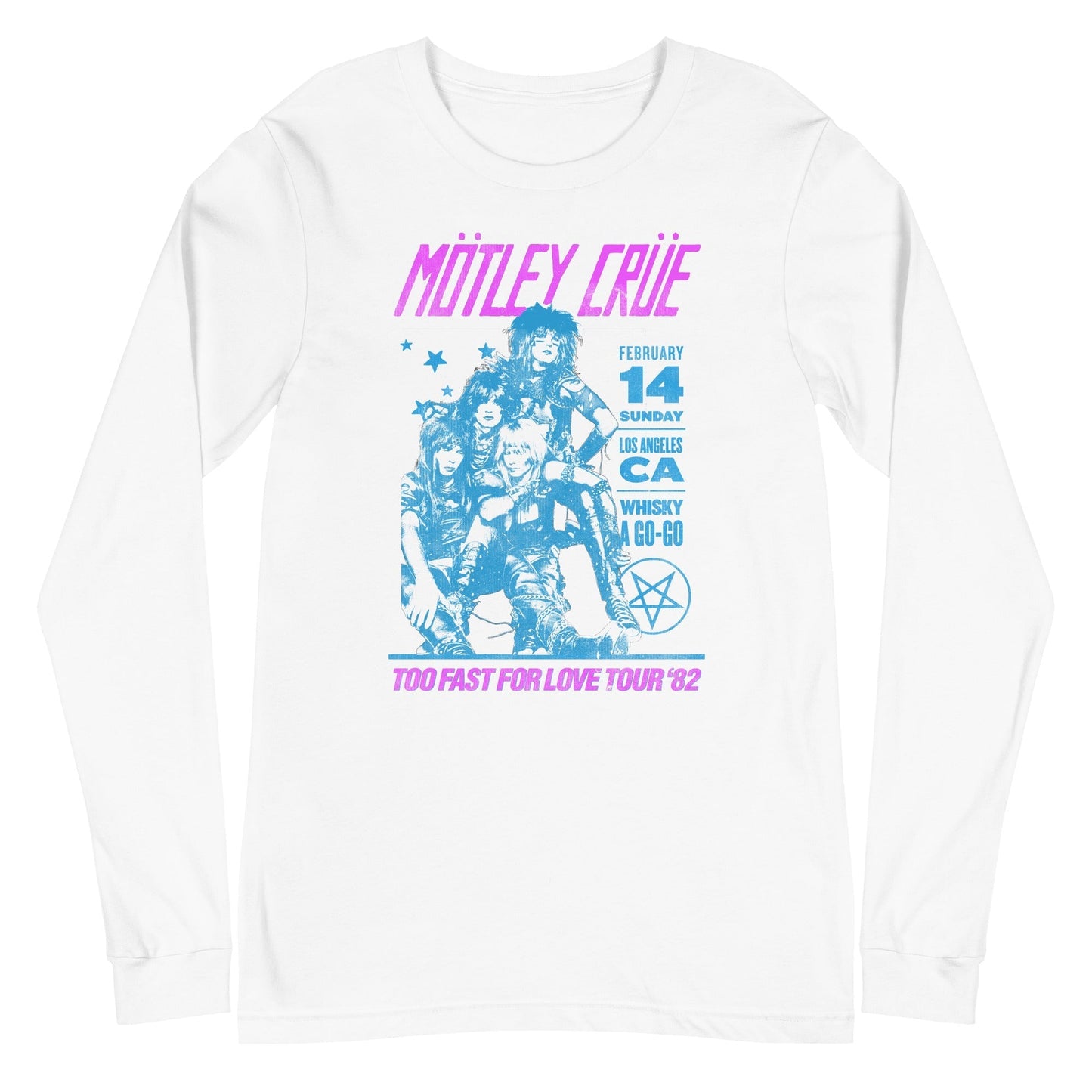 MerchMoment Motley Crue - Fast Love Long Sleeve T-Shirt White