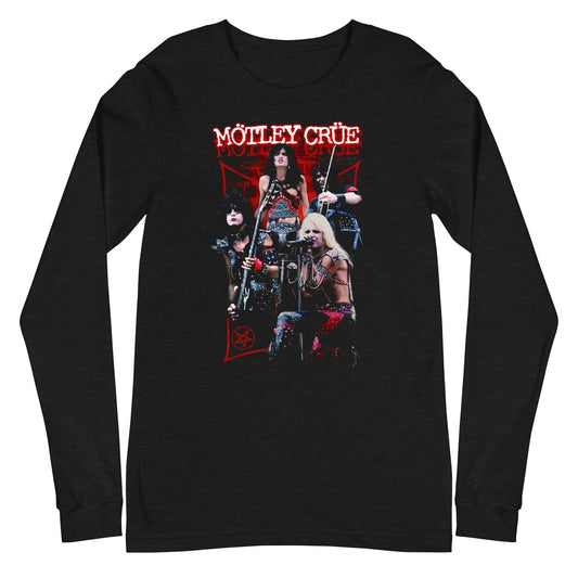 MerchMoment Motley Crue - Live Long Sleeve T-Shirt Black