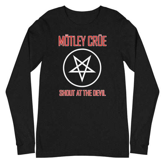 MerchMoment Motley Crue - Pentagram Shout Long Sleeve T-Shirt Black