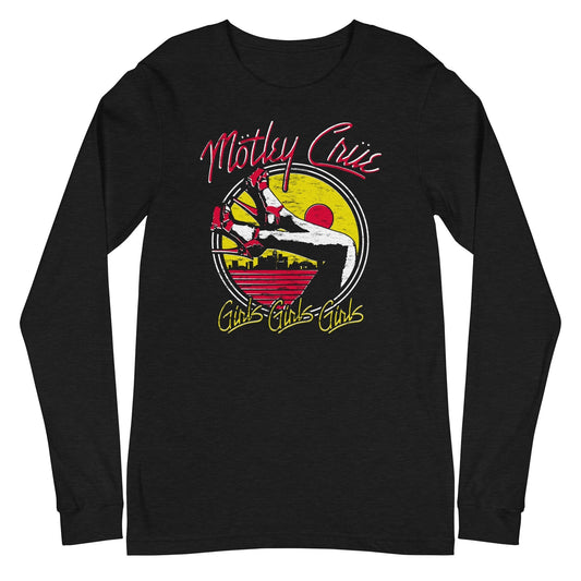 MerchMoment Motley Crue - Sunset Girls Long Sleeve T-Shirt Black