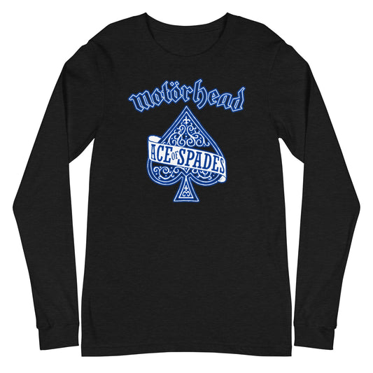 MerchMoment Motorhead - Blue Ace Long Sleeve T-Shirt Black