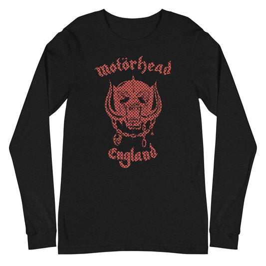 MerchMoment Motorhead - Checkered Warpig Long Sleeve T-Shirt Black